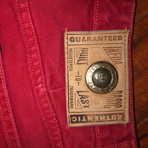 RED. VINTAGE. IKEDA. TAPERED JEANS. - Picture 6 of 6